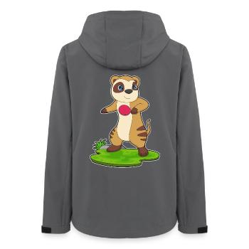 Erdmännchen Tischtennis Tischtennisschläger - Frauen Recycelte Softshelljacke von Stanley/Stella - Anthrazit - Hinten - AI Model Female 172 light (172cm)