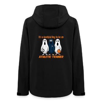 Bootiful Day Athletic Trainer - Women’s Recycled Softshell Jacket by Stanley/Stella - black - Back - AI Model Female 172 light (172cm)
