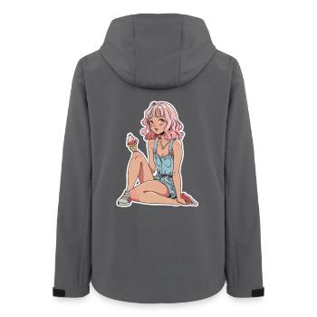 Ice Cream Girl - Women’s Recycled Softshell Jacket by Stanley/Stella - anthracite - Back - AI Model Female 172 light (172cm)