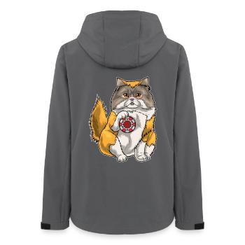 Persian Cat Poker Jetons de poker - Veste softshell femme recyclée Stanley/Stella - charbon - Dos - AI Model Female 172 light (172cm)