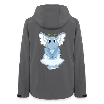 Elefant Engelsflügel - Frauen Recycelte Softshelljacke von Stanley/Stella - Anthrazit - Hinten - AI Model Female 172 light (172cm)