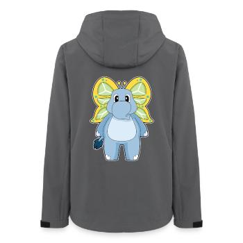 Elefant Schmetterling - Frauen Recycelte Softshelljacke von Stanley/Stella - Anthrazit - Hinten - AI Model Female 172 light (172cm)