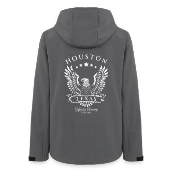 Houston Texas American Vintage Eagle - Women’s Recycled Softshell Jacket by Stanley/Stella - anthracite - Back - AI Model Female 172 light (172cm)