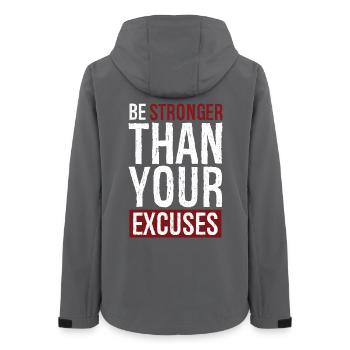 be stronger than your excuses - Veste softshell femme recyclée Stanley/Stella - charbon - Dos - AI Model Female 172 light (172cm)