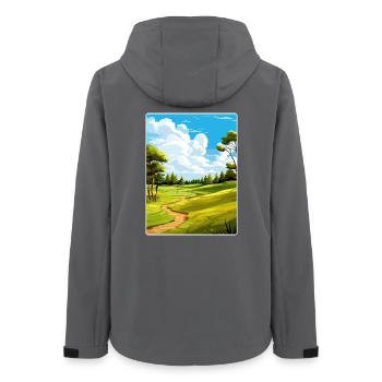 Oak Hills Golf Club Affiche de voyage vintage souvenir - Veste softshell femme recyclée Stanley/Stella - charbon - Dos - AI Model Female 172 light (172cm)