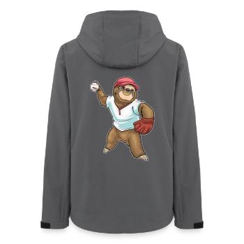 Sloth Baseball Baseball Glove - Women’s Recycled Softshell Jacket by Stanley/Stella - anthracite - Back - AI Model Female 172 light (172cm)
