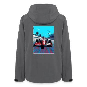 Mexico Circuit Motorsport Race Travel Poster WPA - Women’s Recycled Softshell Jacket by Stanley/Stella - anthracite - Back - AI Model Female 172 light (172cm)