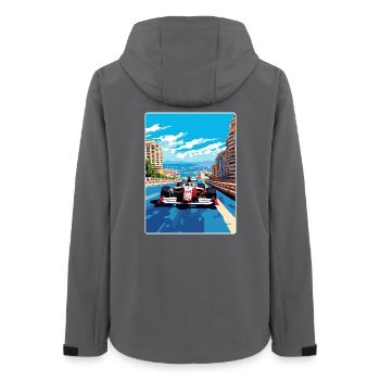 Monte Carlo Circuit Motorsport Race Monaco Race - Women’s Recycled Softshell Jacket by Stanley/Stella - anthracite - Back - AI Model Female 172 light (172cm)