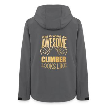 Climbing - Women’s Recycled Softshell Jacket by Stanley/Stella - anthracite - Back - AI Model Female 172 light (172cm)