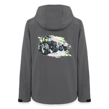 Old tractors - Women’s Recycled Softshell Jacket by Stanley/Stella - anthracite - Back - AI Model Female 172 light (172cm)