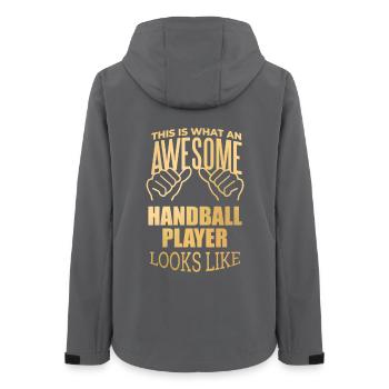 handball - Veste softshell femme recyclée Stanley/Stella - charbon - Dos - AI Model Female 172 light (172cm)