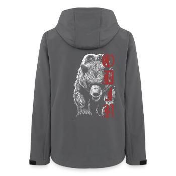 Odin Grizzly Bear Norse Mythology Viking - Women’s Recycled Softshell Jacket by Stanley/Stella - anthracite - Back - AI Model Female 172 light (172cm)