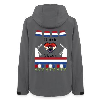 Dutch victory - Women’s Recycled Softshell Jacket by Stanley/Stella - anthracite - Back - AI Model Female 172 light (172cm)