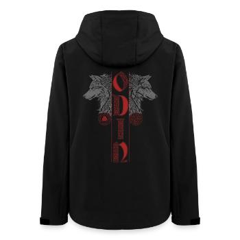 Odin Wölfe Wolf Vegvisir Nordische Mythologie - Frauen Recycelte Softshelljacke von Stanley/Stella - Schwarz - Hinten - AI Model Female 172 light (172cm)