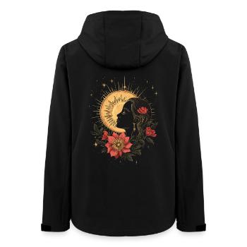 Bohemian Boho Sun Flowers Blossoms Woman Gift - Women’s Recycled Softshell Jacket by Stanley/Stella - black - Back - AI Model Female 172 light (172cm)