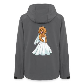 Poodle Bridal Wedding Dress Wedding - Women’s Recycled Softshell Jacket by Stanley/Stella - anthracite - Back - AI Model Female 172 light (172cm)
