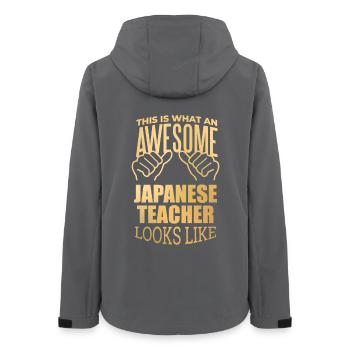 Japanisch - Frauen Recycelte Softshelljacke von Stanley/Stella - Anthrazit - Hinten - AI Model Female 172 light (172cm)