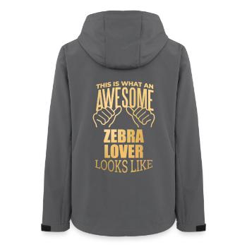 Zebra - Frauen Recycelte Softshelljacke von Stanley/Stella - Anthrazit - Hinten - AI Model Female 172 light (172cm)