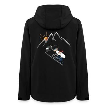 Cycling - Women’s Recycled Softshell Jacket by Stanley/Stella - black - Back - AI Model Female 172 light (172cm)