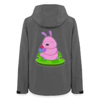 Caterpillar Flowers - Women’s Recycled Softshell Jacket by Stanley/Stella - anthracite - Back - AI Model Female 172 light (172cm)
