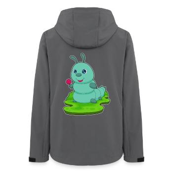 Caterpillar lollipop - Women’s Recycled Softshell Jacket by Stanley/Stella - anthracite - Back - AI Model Female 172 light (172cm)
