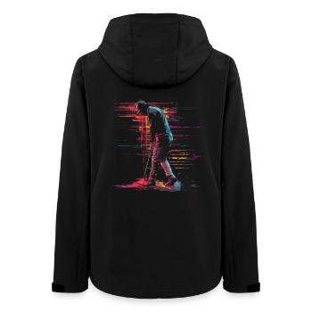 Golfer Retrowave - Frauen Recycelte Softshelljacke von Stanley/Stella - Schwarz - Hinten - AI Model Female 172 light (172cm)
