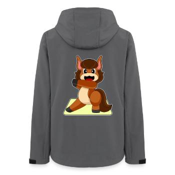 Horse Yoga Fitness Gymnastics - Women’s Recycled Softshell Jacket by Stanley/Stella - anthracite - Back - AI Model Female 172 light (172cm)