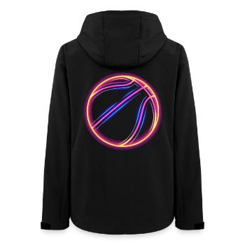 Basketball Retrowave - Frauen Recycelte Softshelljacke von Stanley/Stella - Schwarz - Hinten - AI Model Female 172 light (172cm)