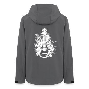 Bande dessinée ukulélé - Veste softshell femme recyclée Stanley/Stella - charbon - Dos - AI Model Female 172 light (172cm)