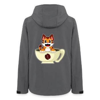 Tiger Kaffee Tasse - Frauen Recycelte Softshelljacke von Stanley/Stella - Anthrazit - Hinten - AI Model Female 172 light (172cm)
