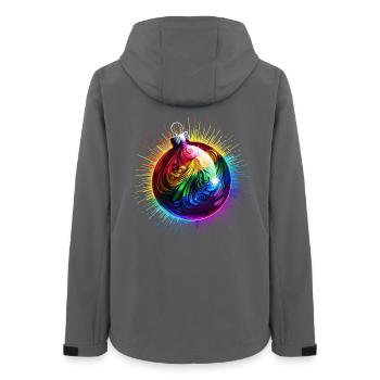 Boule de Noël Arc-en-ciel Noël LGBTQ - Veste softshell femme recyclée Stanley/Stella - charbon - Dos - AI Model Female 172 light (172cm)