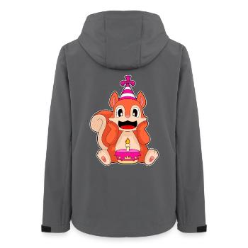 Squirrel Birthday Cake - Women’s Recycled Softshell Jacket by Stanley/Stella - anthracite - Back - AI Model Female 172 light (172cm)