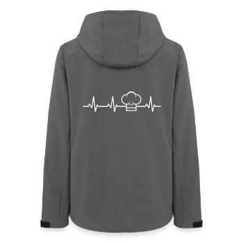 Chef's Hat Heartbeat - Women’s Recycled Softshell Jacket by Stanley/Stella - anthracite - Back - AI Model Female 172 light (172cm)