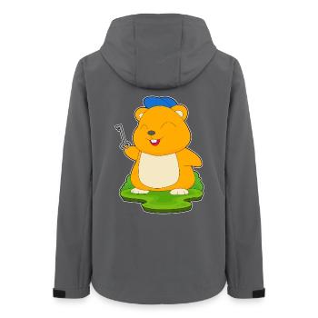 Hamster Schlüssel - Frauen Recycelte Softshelljacke von Stanley/Stella - Anthrazit - Hinten - AI Model Female 172 light (172cm)