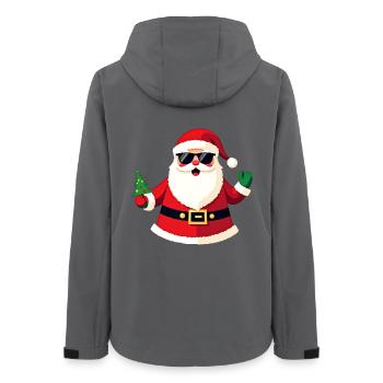 Cool Santa with Sunglasses Fun Christmas Holiday - Women’s Recycled Softshell Jacket by Stanley/Stella - anthracite - Back - AI Model Female 172 light (172cm)