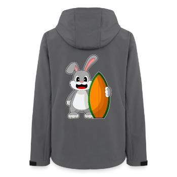 Été de surf sur planche de surf en lapin - Veste softshell femme recyclée Stanley/Stella - charbon - Dos - AI Model Female 172 light (172cm)