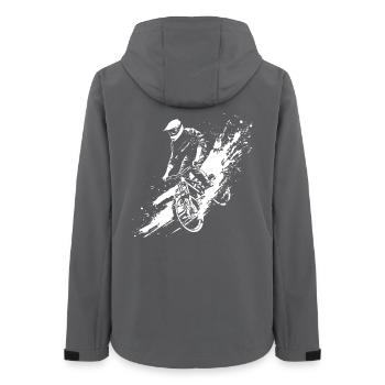 Mountain bike cyclists - Women’s Recycled Softshell Jacket by Stanley/Stella - anthracite - Back - AI Model Female 172 light (172cm)