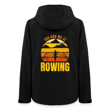 You Had Me At Rowing - Women’s Recycled Softshell Jacket by Stanley/Stella - black - Back - AI Model Female 172 light (172cm)