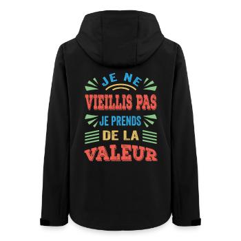 Humor und Wert originelles Geburtstagsgeschenk - Frauen Recycelte Softshelljacke von Stanley/Stella - Schwarz - Hinten - AI Model Female 172 light (172cm)