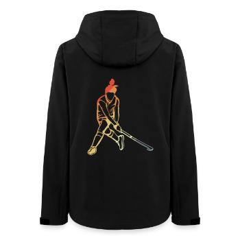 Hockey Boy - Women’s Recycled Softshell Jacket by Stanley/Stella - black - Back - AI Model Female 172 light (172cm)