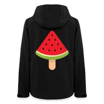 crème de pastèque - Veste softshell femme recyclée Stanley/Stella - noir - Dos - AI Model Female 172 light (172cm)