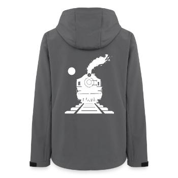 Croquis ferroviaire - Veste softshell femme recyclée Stanley/Stella - charbon - Dos - AI Model Female 172 light (172cm)