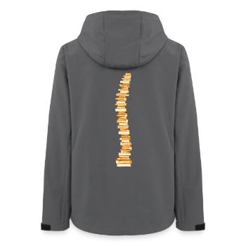 Books Spine Backbone Bookworm Bookworm - Women’s Recycled Softshell Jacket by Stanley/Stella - anthracite - Back - AI Model Female 172 light (172cm)