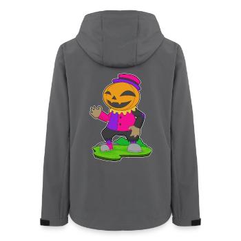 Clown Halloween Kürbis - Frauen Recycelte Softshelljacke von Stanley/Stella - Anthrazit - Hinten - AI Model Female 172 light (172cm)