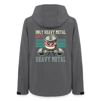 Nur Schwermetall hebt Fitness witzig Geschenk - Frauen Recycelte Softshelljacke von Stanley/Stella - Anthrazit - Hinten - AI Model Female 172 light (172cm)