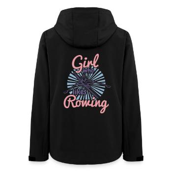 Rowing Girl - Women’s Recycled Softshell Jacket by Stanley/Stella - black - Back - AI Model Female 172 light (172cm)