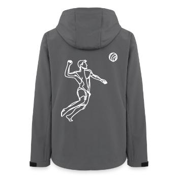 Beach Volleyball Sketch - Women’s Recycled Softshell Jacket by Stanley/Stella - anthracite - Back - AI Model Female 172 light (172cm)