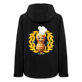 Erdnuss Koch Köche Köchin Daumen hoch Kochkunst - Frauen Recycelte Softshelljacke von Stanley/Stella - Schwarz - Hinten - AI Model Female 172 light (172cm)
