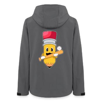 Bleistift Baseball Baseballschläger - Frauen Recycelte Softshelljacke von Stanley/Stella - Anthrazit - Hinten - AI Model Female 172 light (172cm)