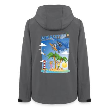 Colorful and cheerful summer image - Women’s Recycled Softshell Jacket by Stanley/Stella - anthracite - Back - AI Model Female 172 light (172cm)